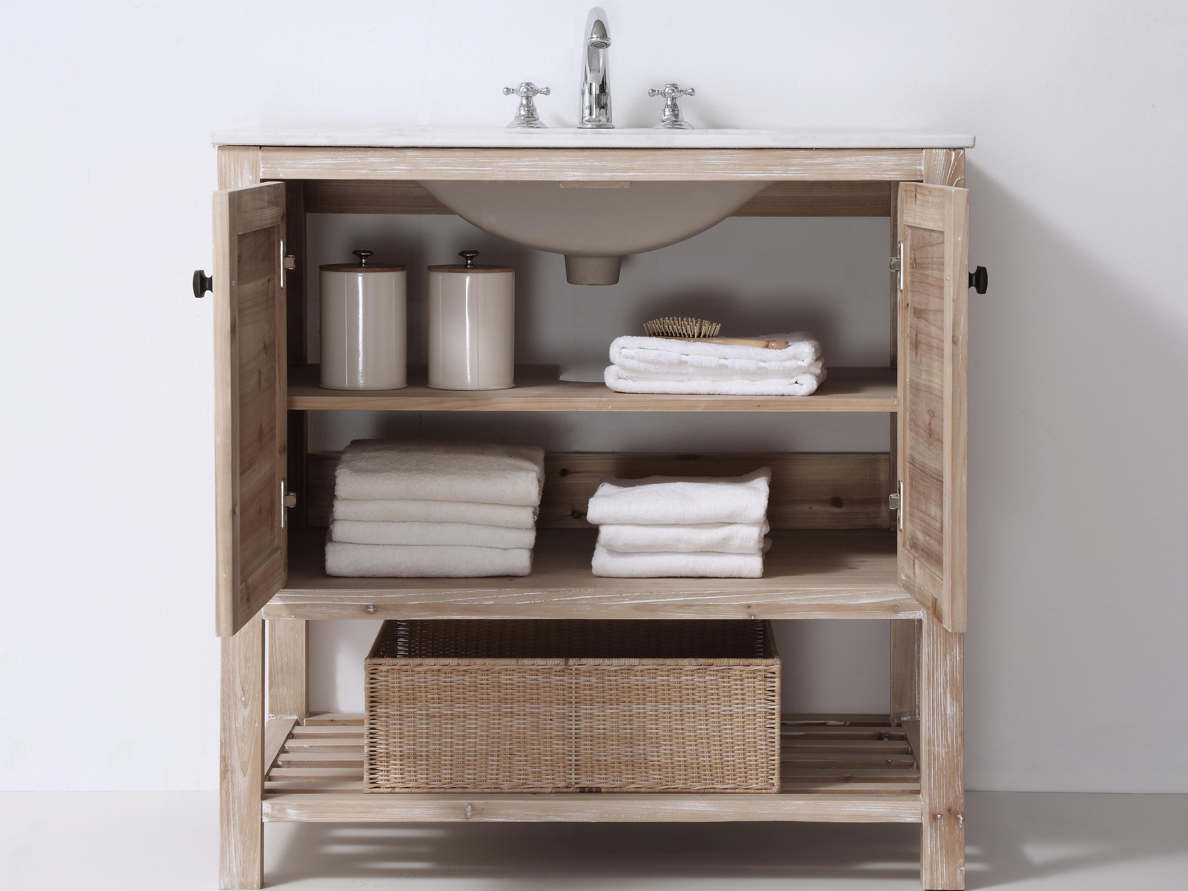 Legion Furniture Wh Series White Wash Vanity With Marble Top