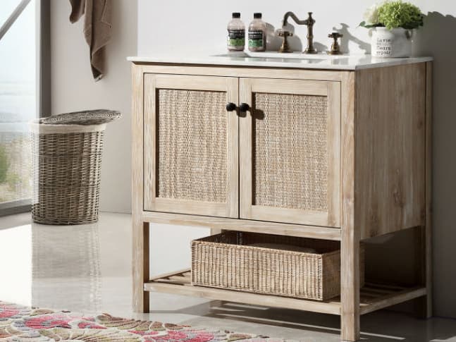 Legion Furniture Wh Series White Wash Vanity With Marble Top