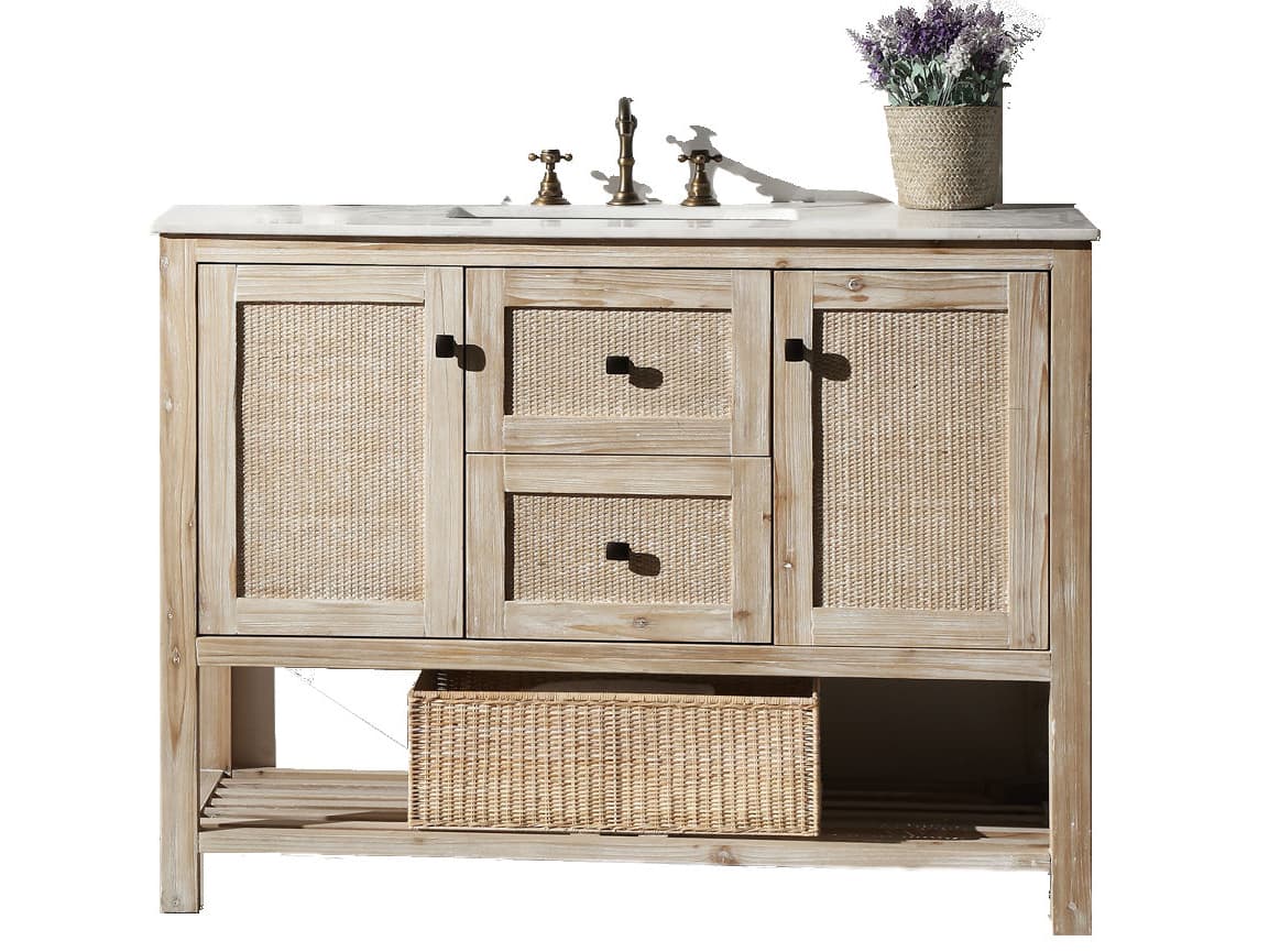 Legion Furniture Wh Series White Wash Vanity With Marble Top