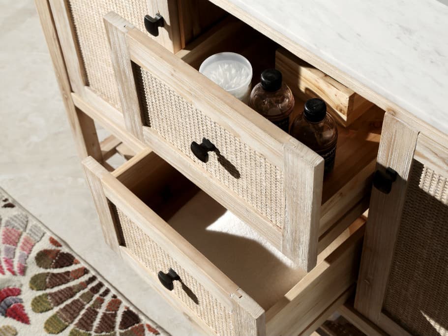 Legion Furniture Wh Series White Wash Vanity With Marble Top