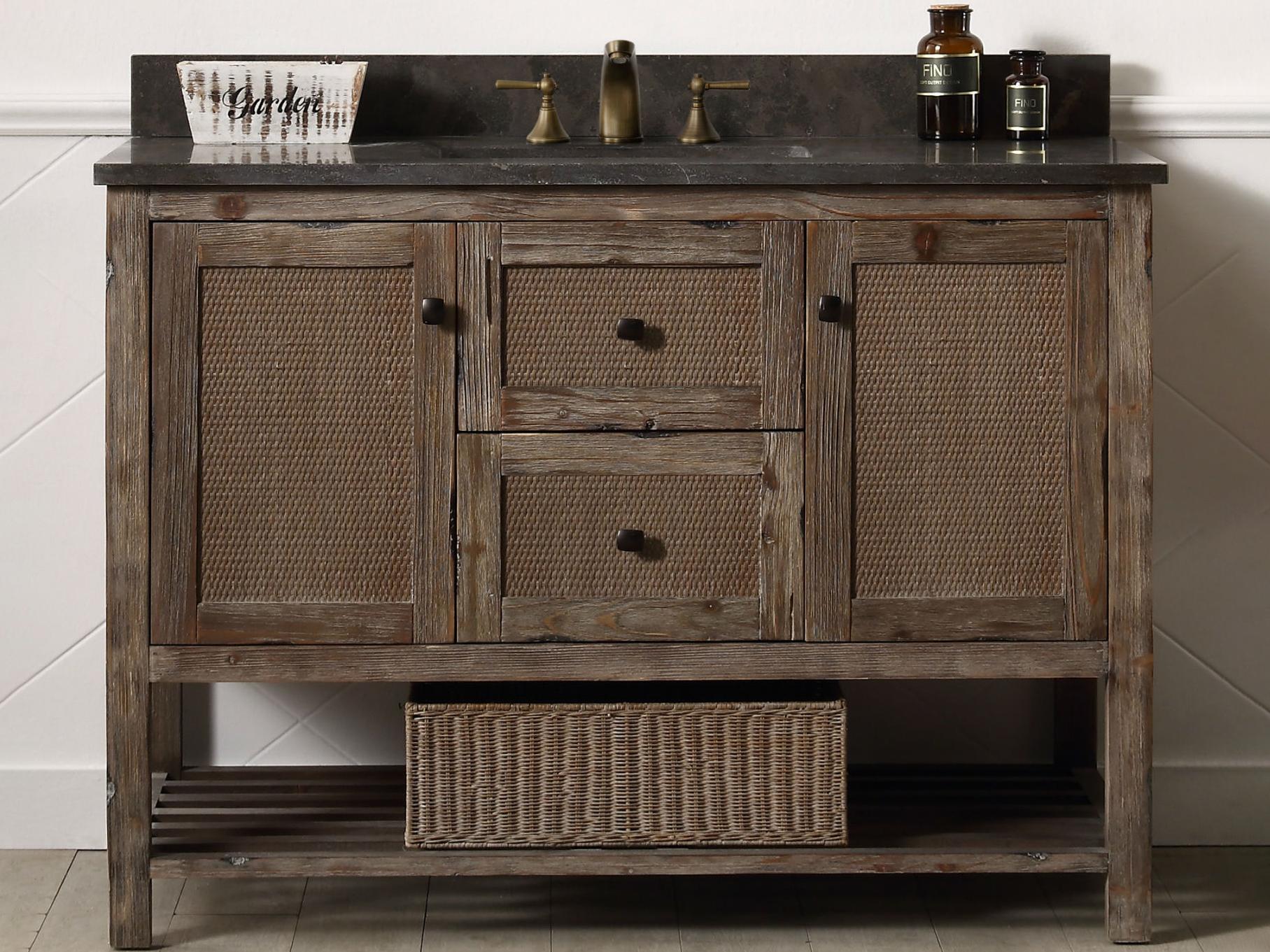 Legion Furniture Wh Series Brown Vanity With Moon Stone Top