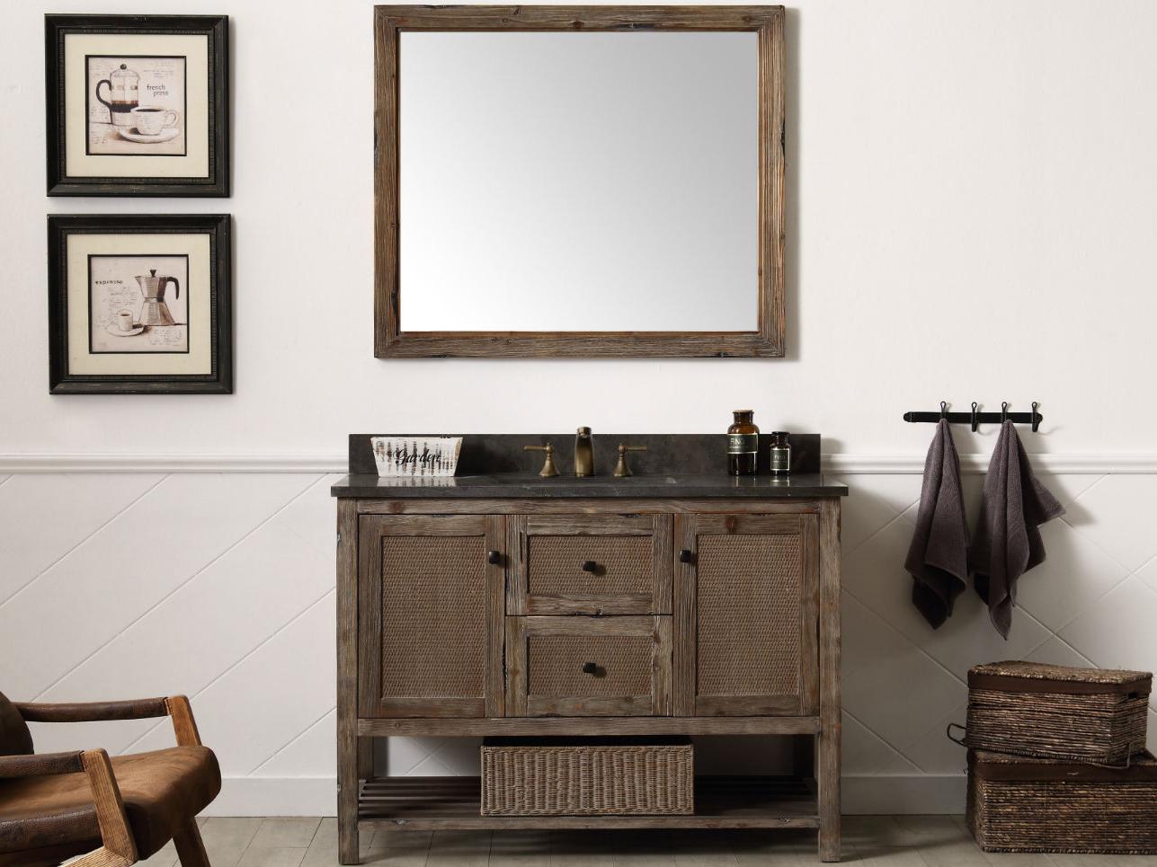 Legion Furniture Wh Series Brown Vanity With Moon Stone Top