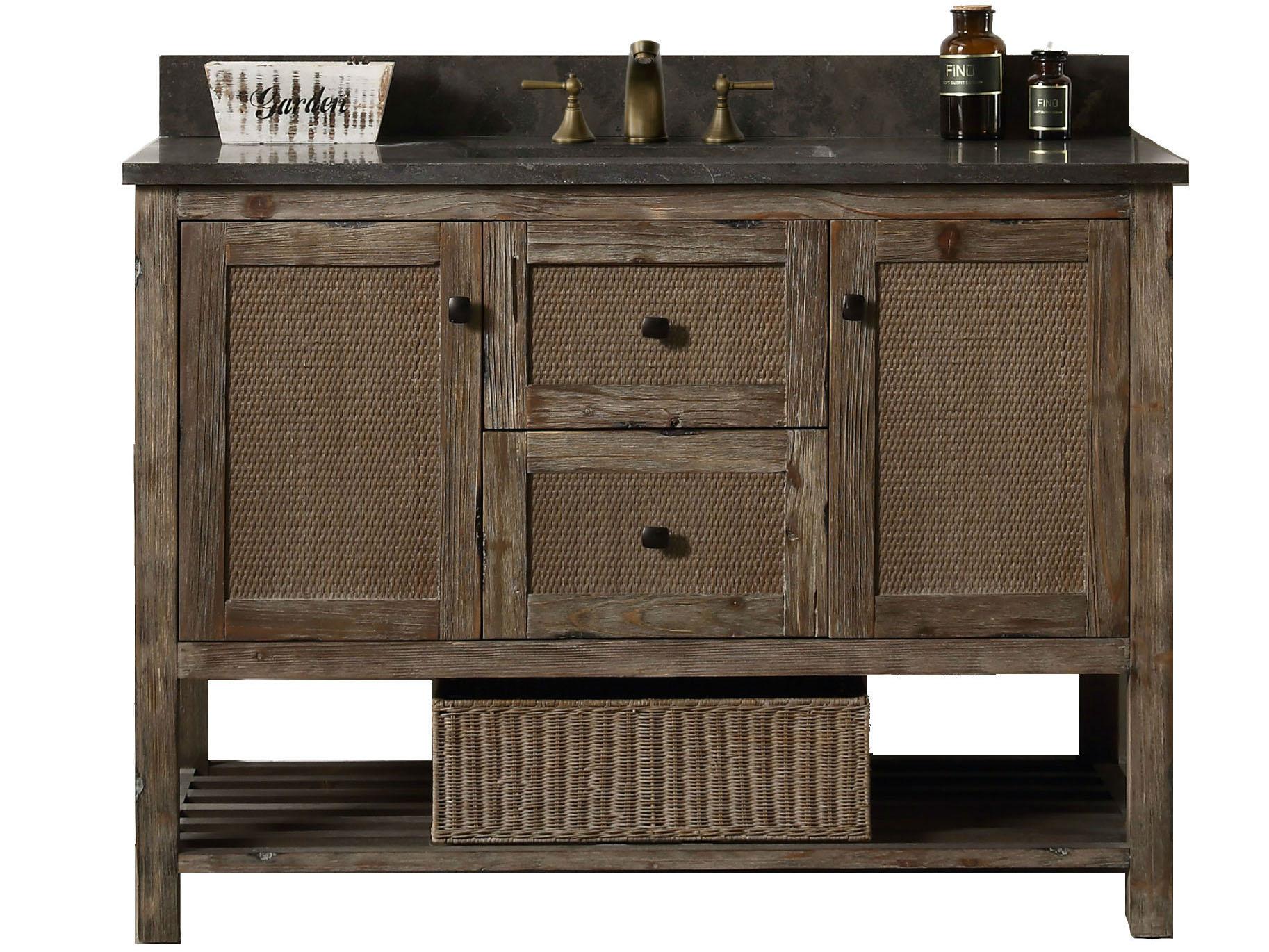 Legion Furniture Wh Series Brown Vanity With Moon Stone Top