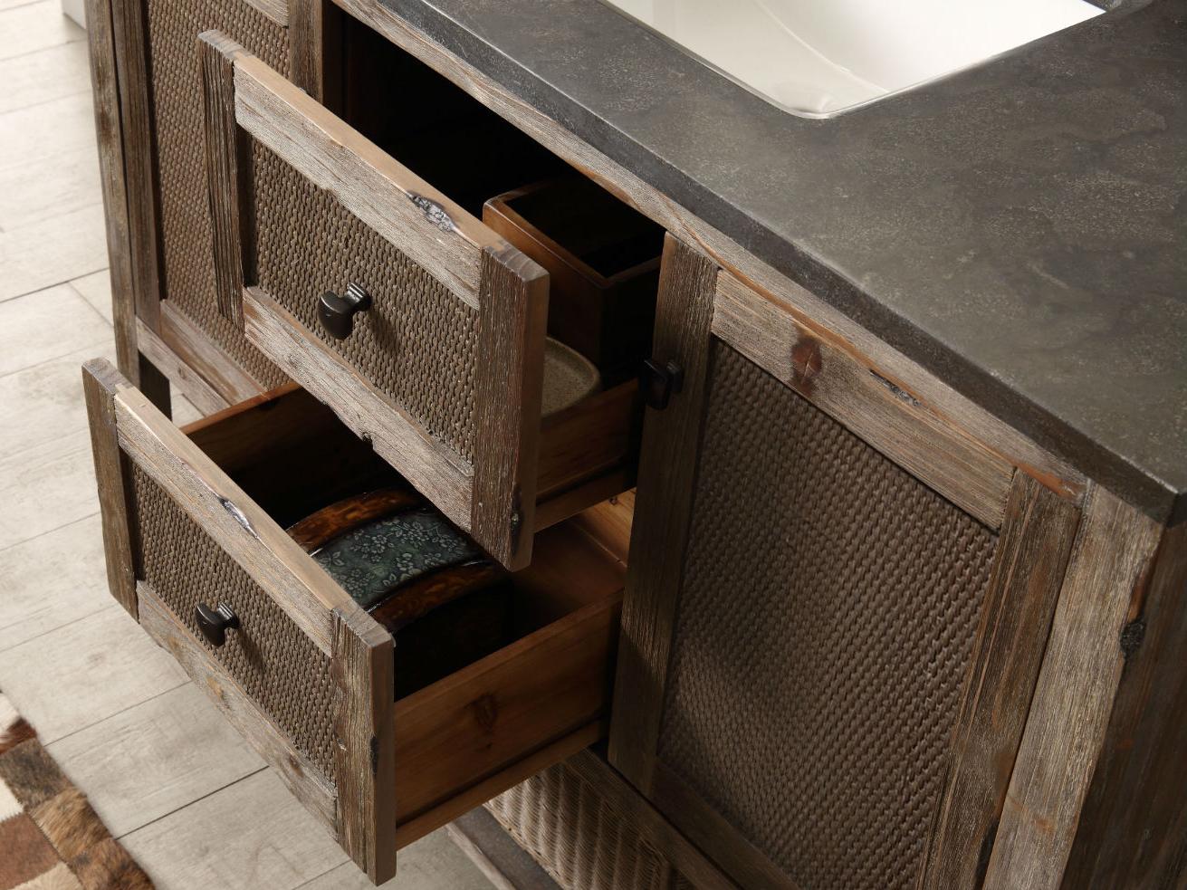 Legion Furniture Wh Series Brown Vanity With Moon Stone Top