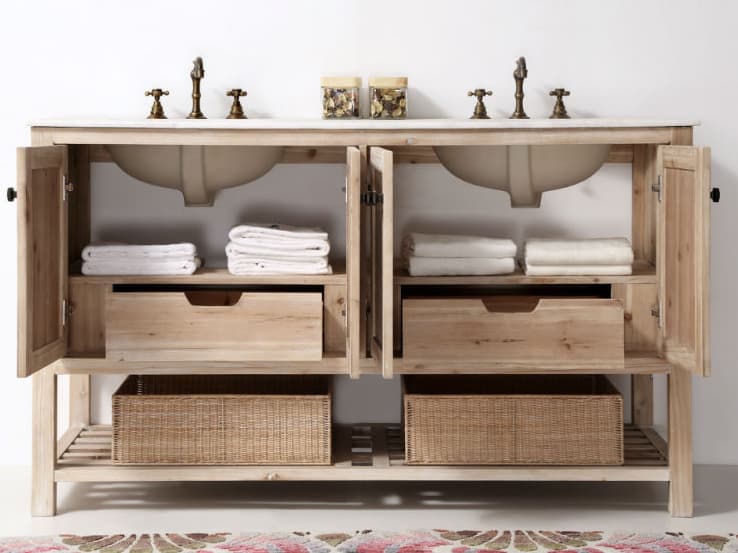 Legion Furniture Wh Series White Wash Vanity With Marble Top