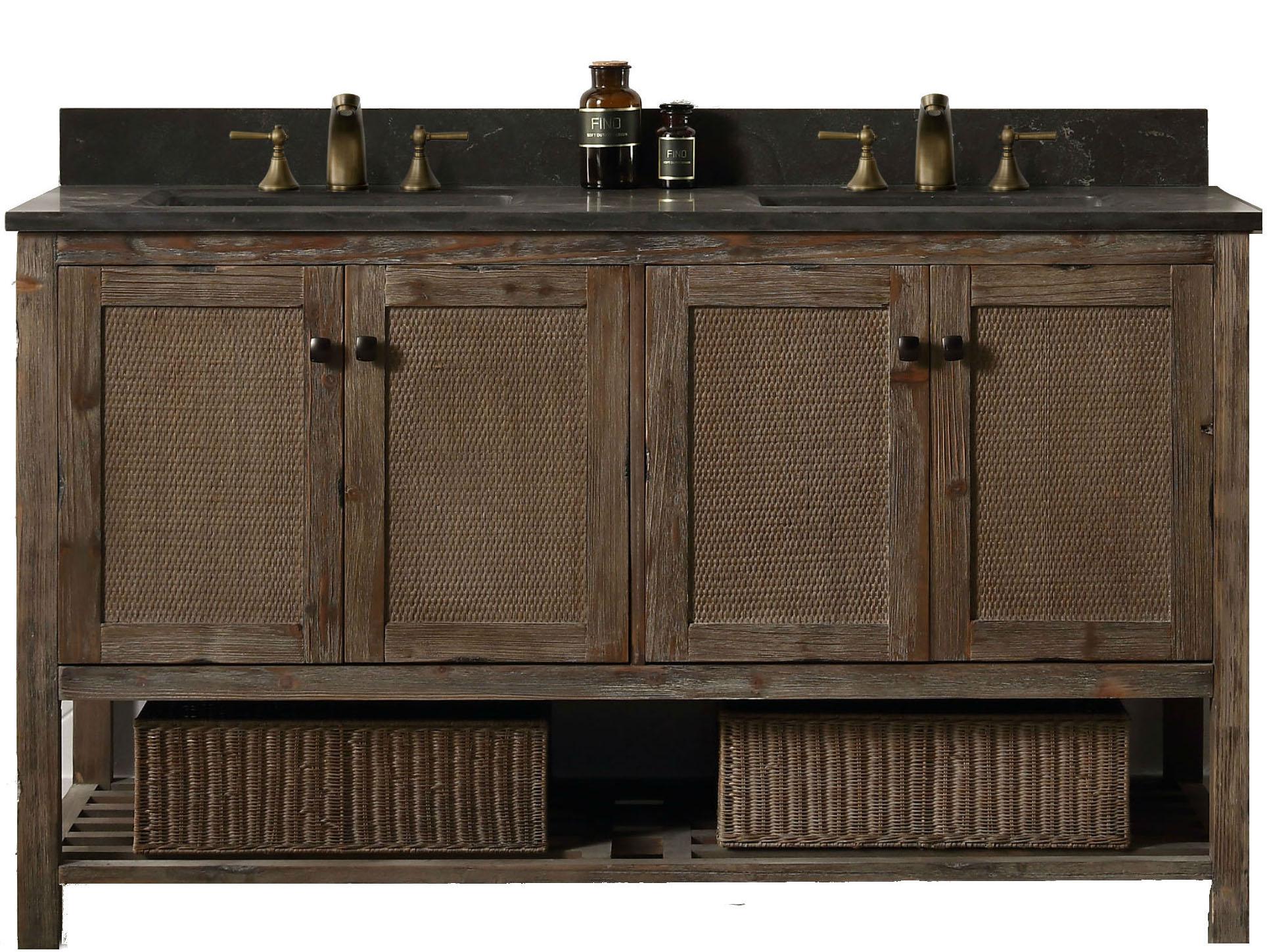 Legion Furniture Wh Series Brown Vanity With Moon Stone Top