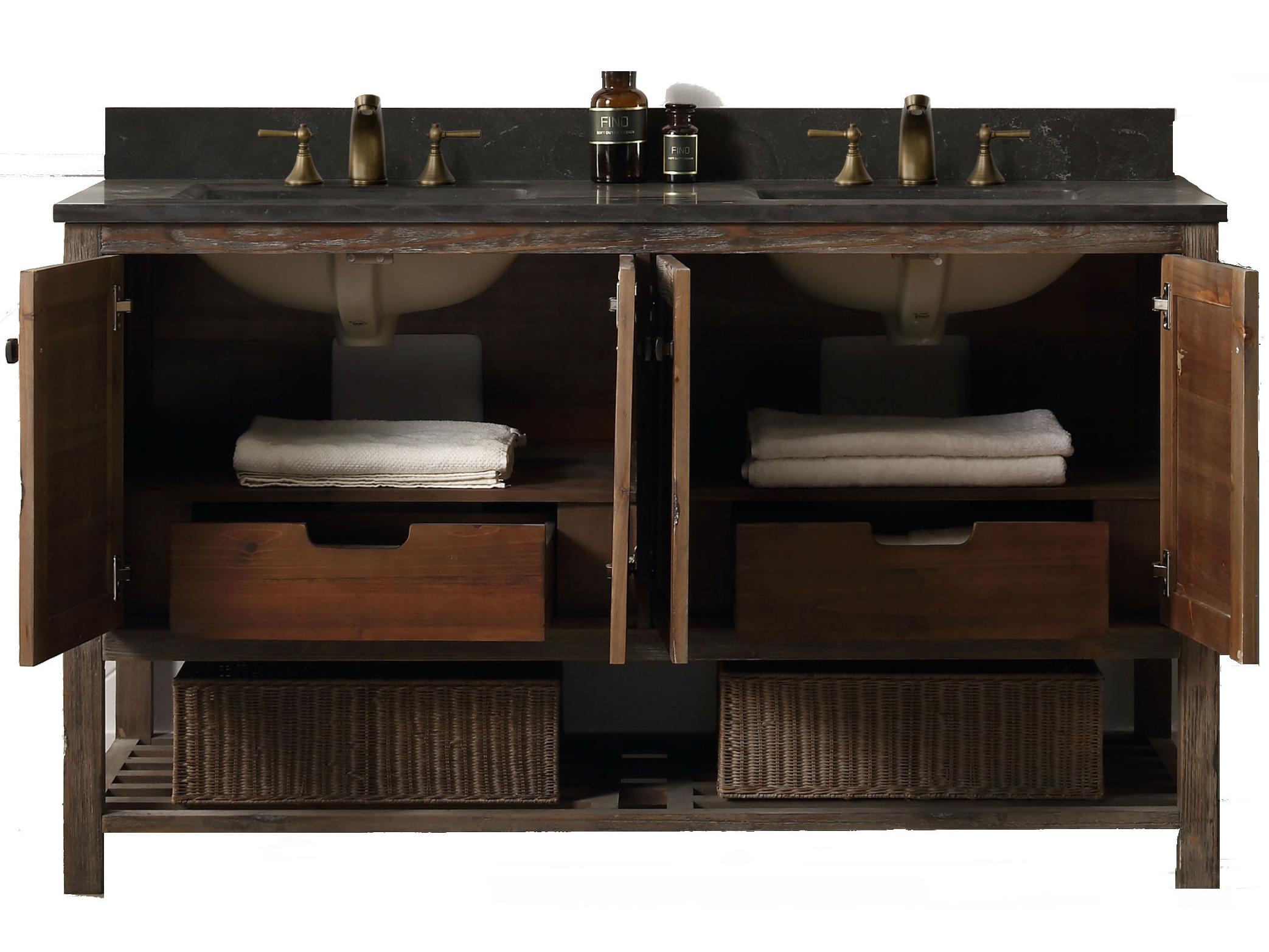 Legion Furniture Wh Series Brown Vanity With Moon Stone Top