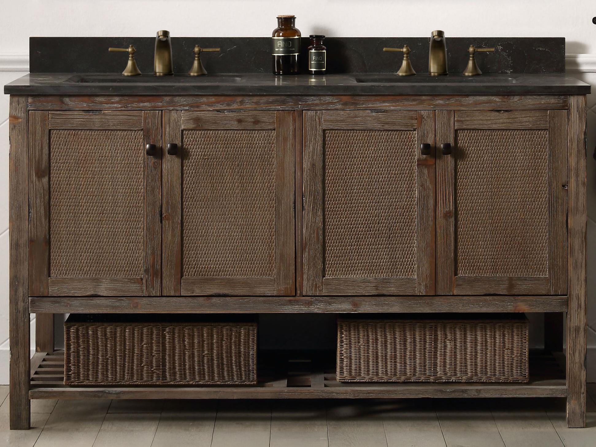 Legion Furniture Wh Series Brown Vanity With Moon Stone Top