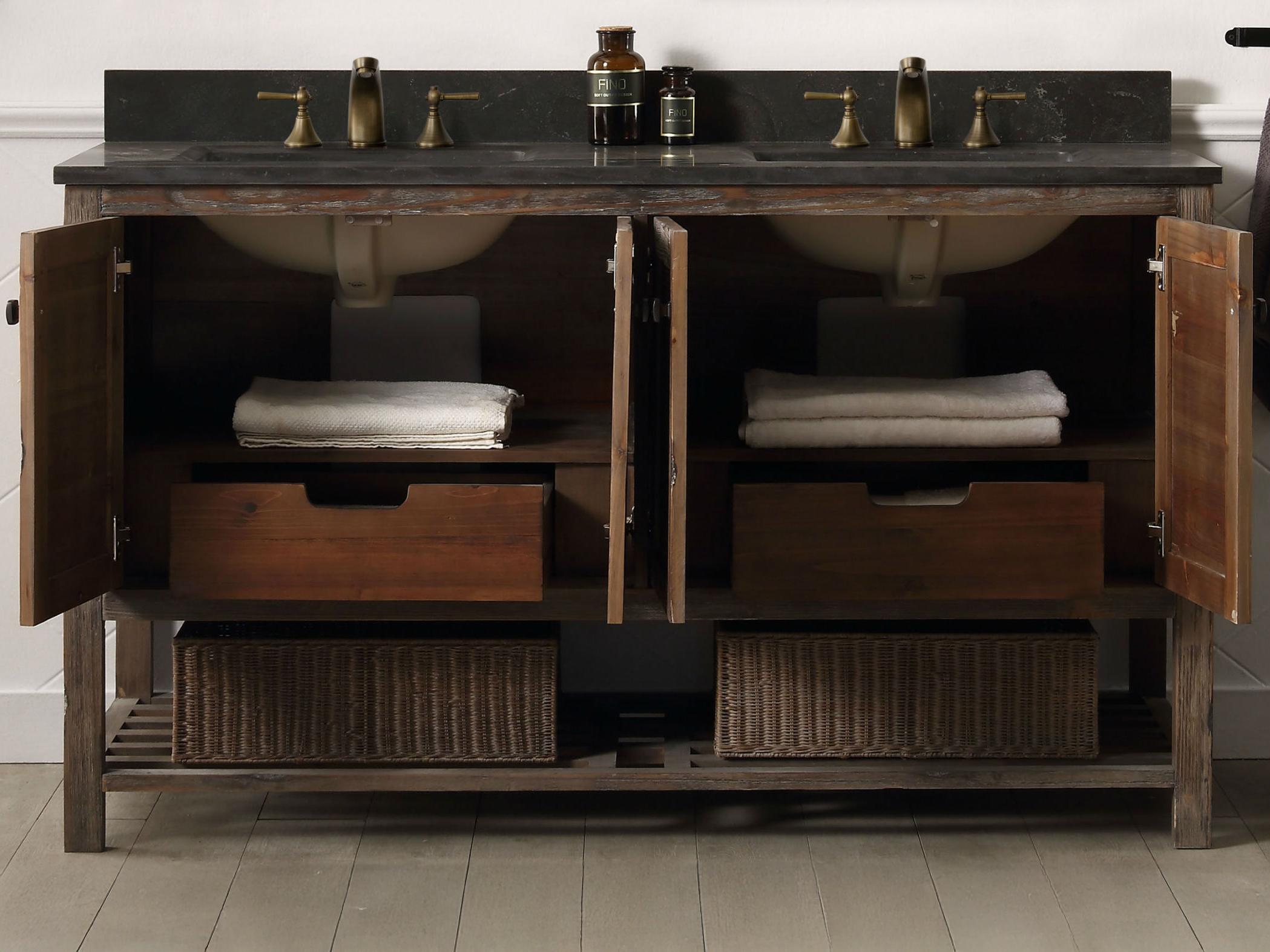 Legion Furniture Wh Series Brown Vanity With Moon Stone Top