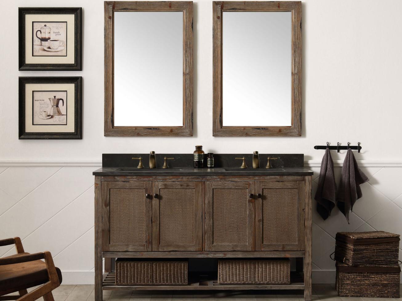 Legion Furniture Wh Series Brown Vanity With Moon Stone Top