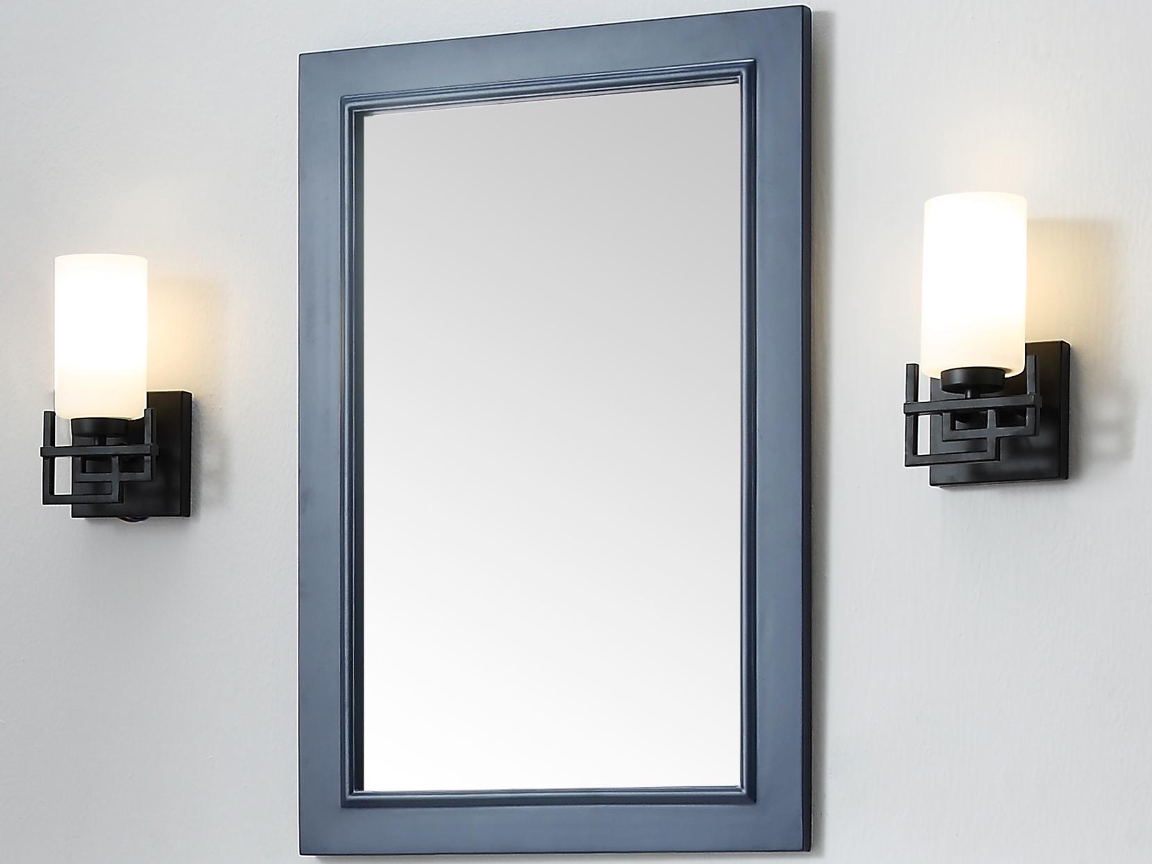 Legion Furniture Wh Series Blue Wall Mirror Vertical