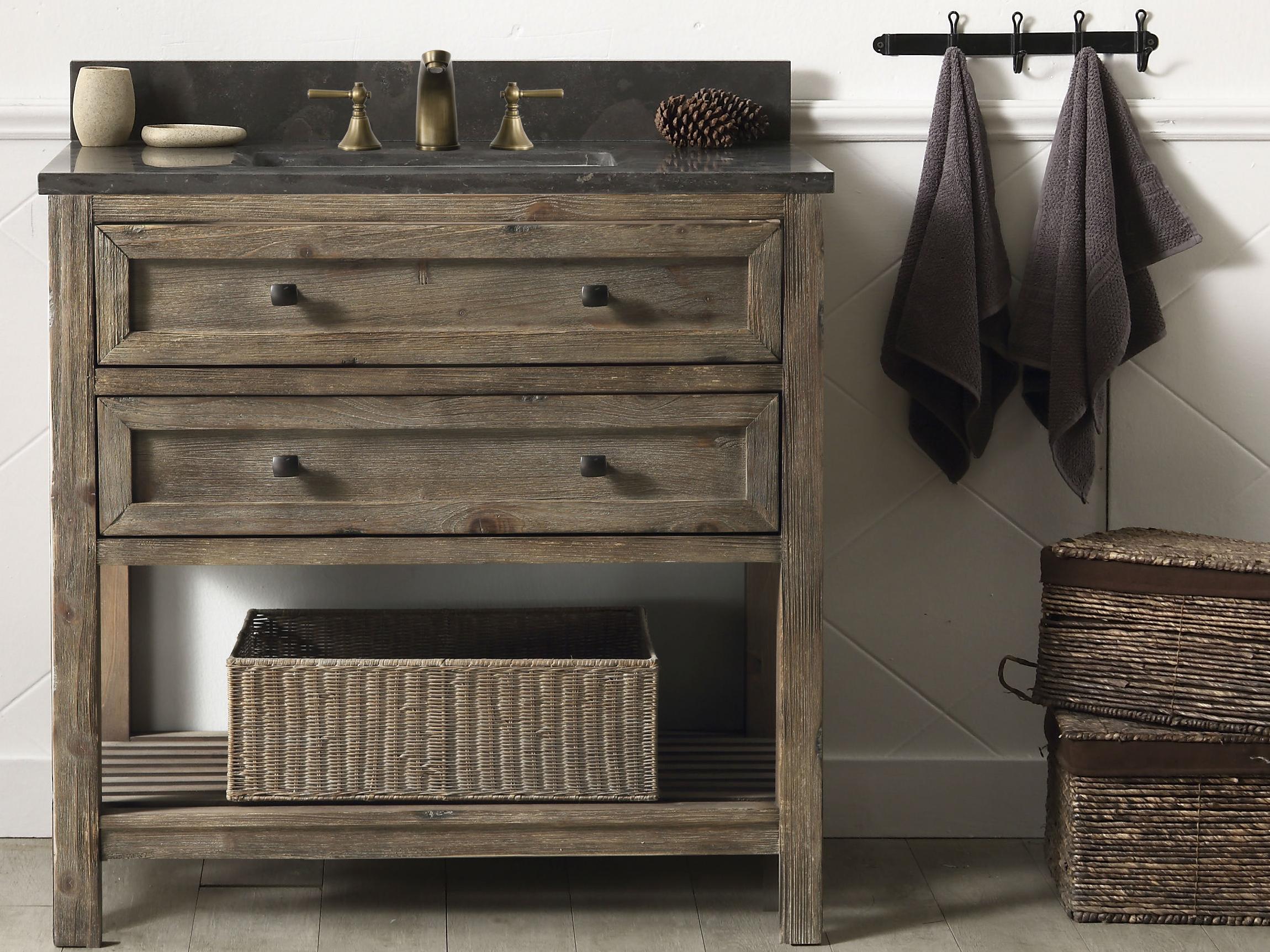 Legion Furniture Wh Series Brown Vanity With Moon Stone Top