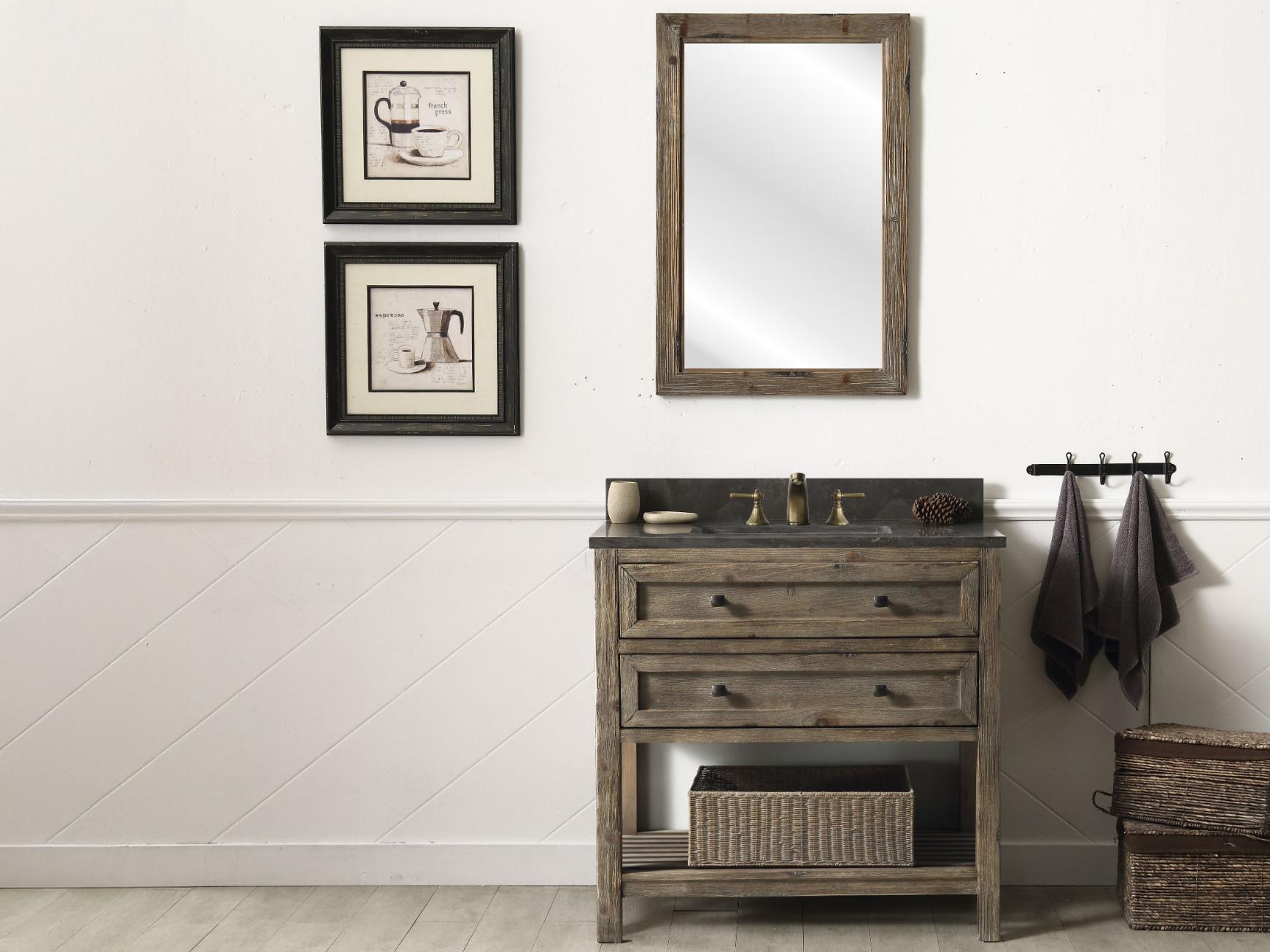 Legion Furniture Wh Series Brown Vanity With Moon Stone Top
