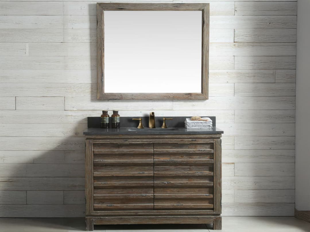 Legion Furniture Wh Series Brown Vanity With Moon Stone Top