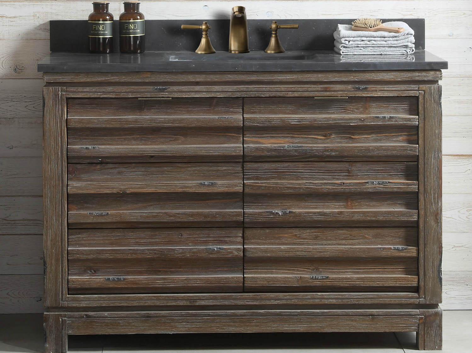 Legion Furniture Wh Series Brown Vanity With Moon Stone Top