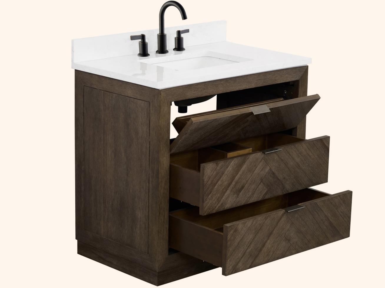 Legion Furniture Wh Series Brown Vanity