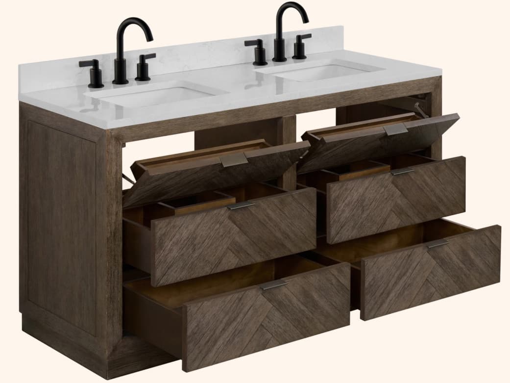 Legion Furniture Wh Series Brown Vanity