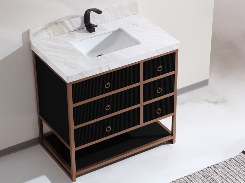 Legion Furniture Wk Series Tricorn Black Vanity