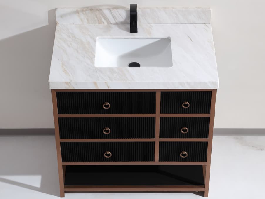 Legion Furniture Wk Series Tricorn Black Vanity