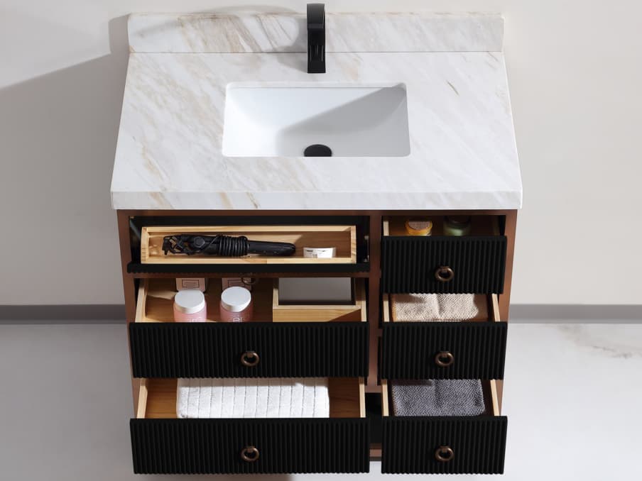 Legion Furniture Wk Series Tricorn Black Vanity