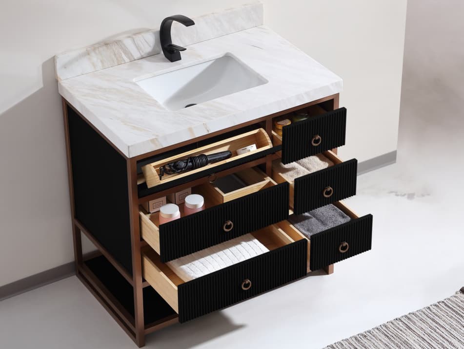 Legion Furniture Wk Series Tricorn Black Vanity