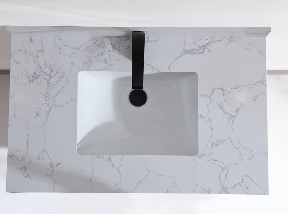 Legion Furniture Wk Series Pewter Green Vanity With White Artificial Top