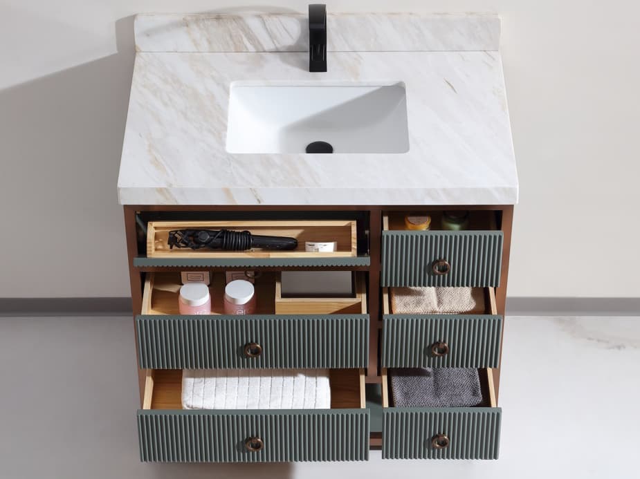 Legion Furniture Wk Series Pewter Green Vanity