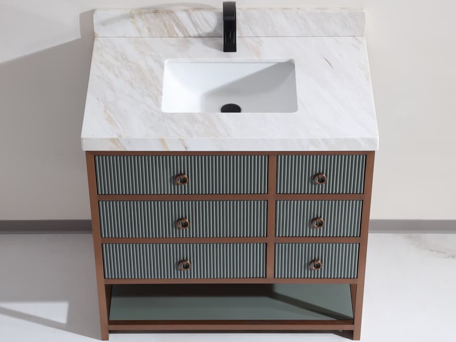Legion Furniture Wk Series Pewter Green Vanity