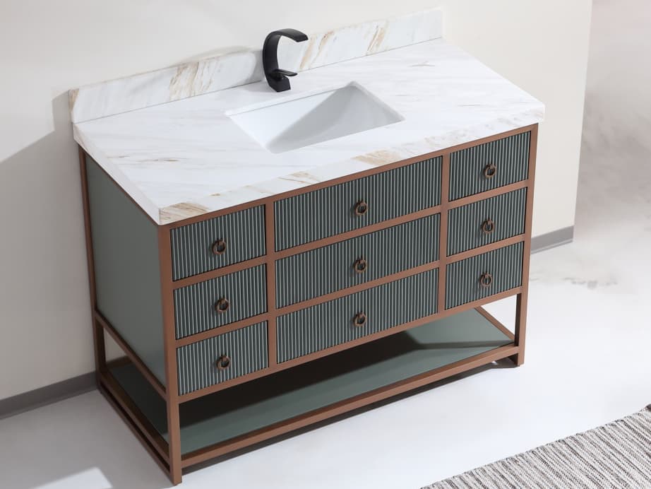 Legion Furniture Wk Series Pewter Green Vanity