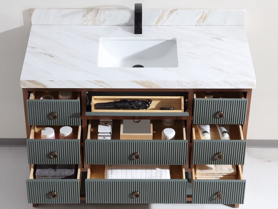 Legion Furniture Wk Series Pewter Green Vanity