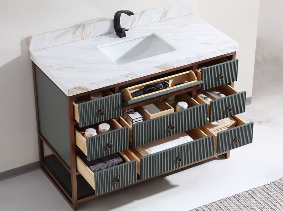 Legion Furniture Wk Series Pewter Green Vanity