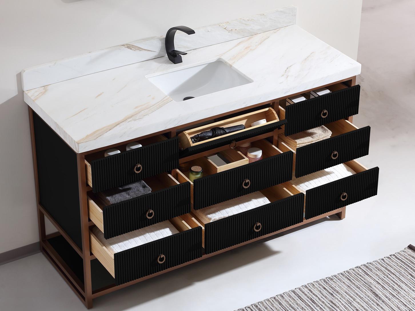 Legion Furniture Wk Series Tricorn Black Vanity