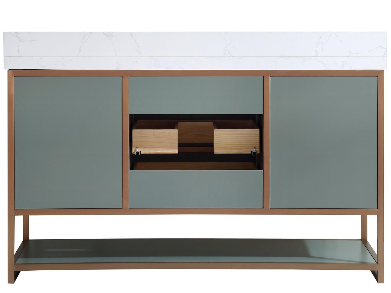 Legion Furniture Wk Series Pewter Green Vanity