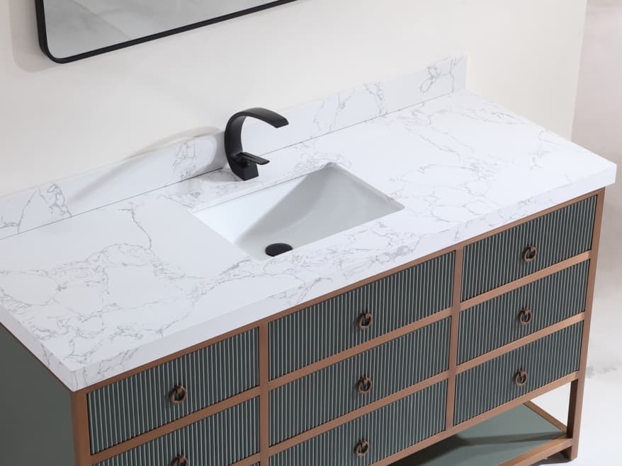 Legion Furniture Wk Series Pewter Green Vanity