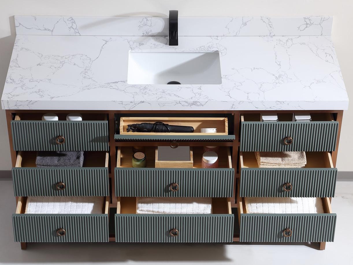 Legion Furniture Wk Series Pewter Green Vanity