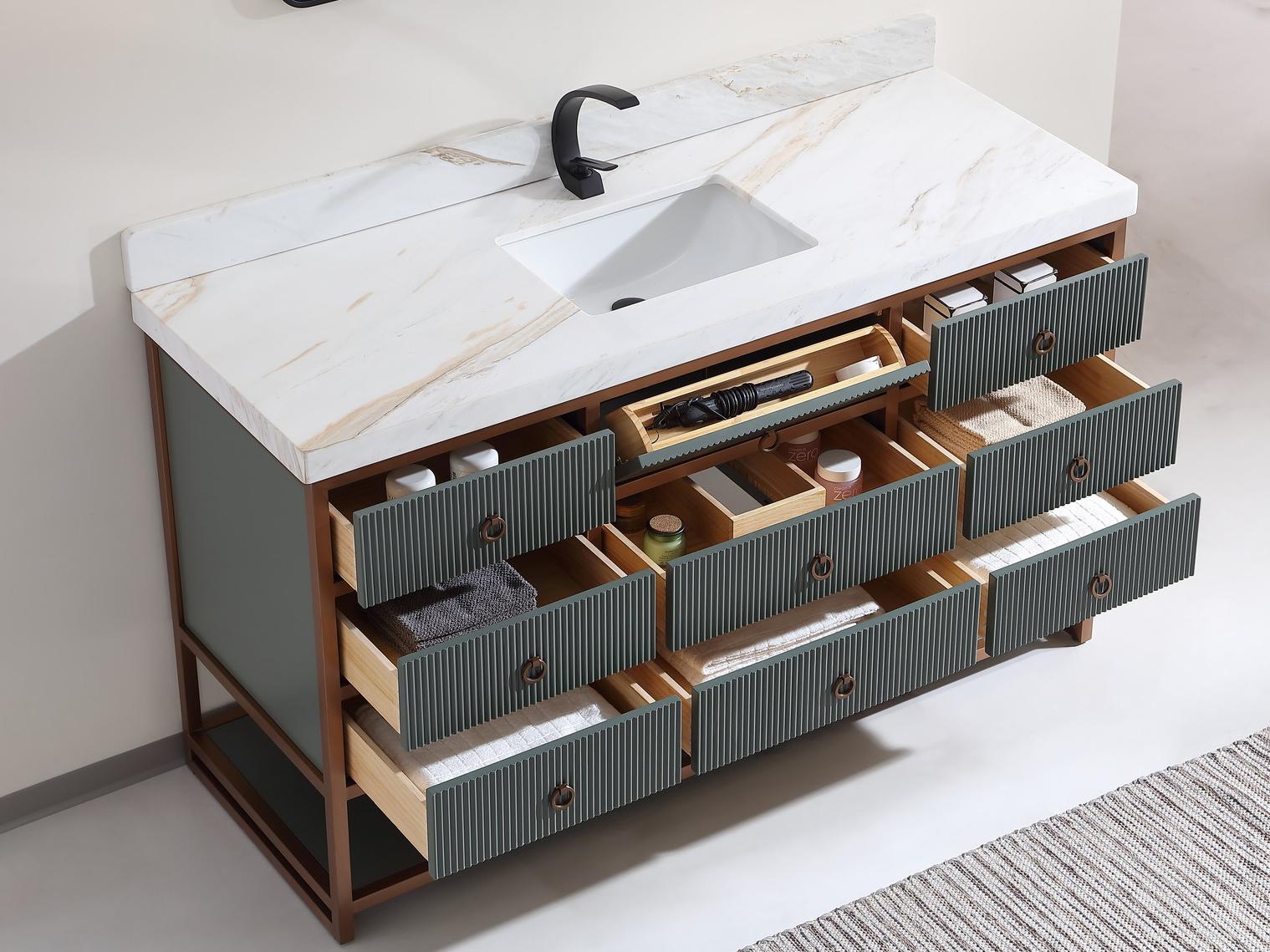 Legion Furniture Wk Series Pewter Green Vanity