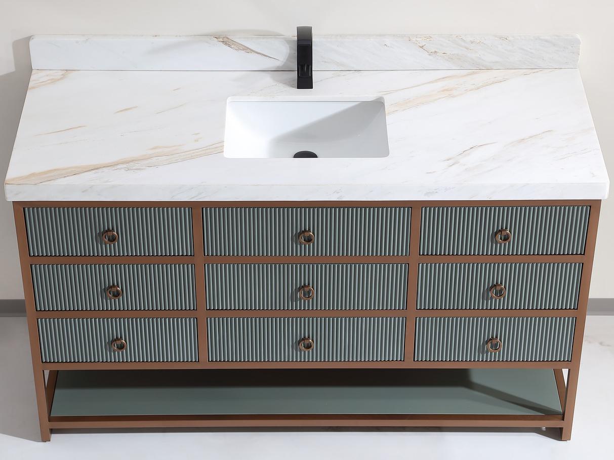 Legion Furniture Wk Series Pewter Green Vanity