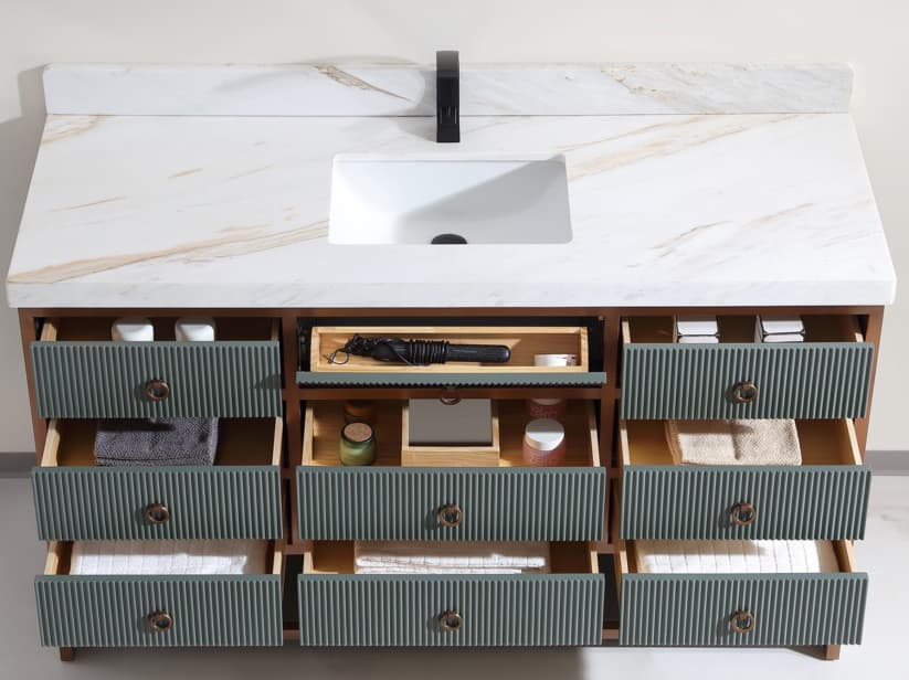 Legion Furniture Wk Series Pewter Green Vanity