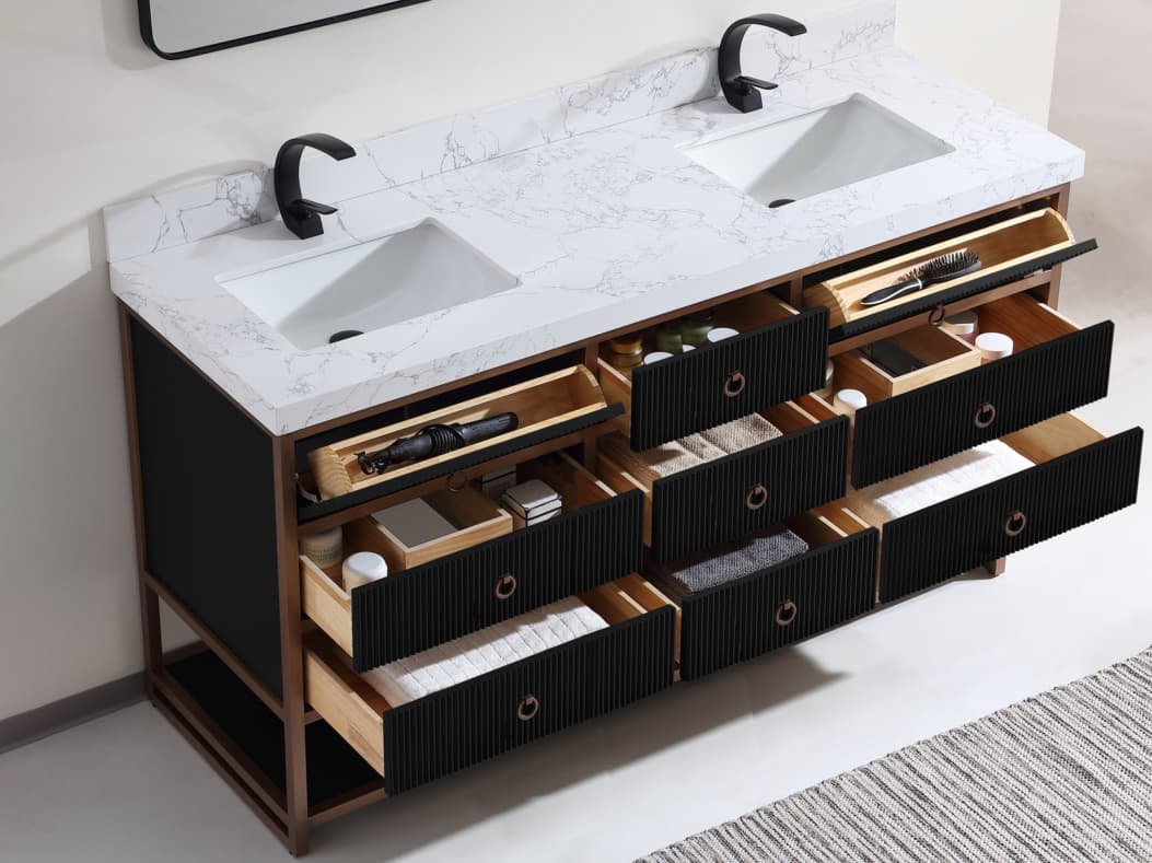 Legion Furniture Wk Series Tricorn Black Vanity