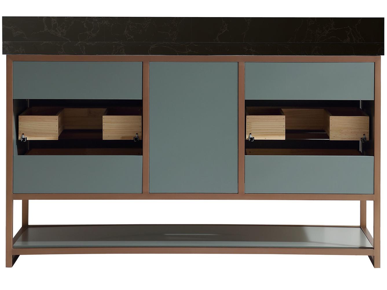 Legion Furniture Wk Series Pewter Green Vanity With Black Natural Top