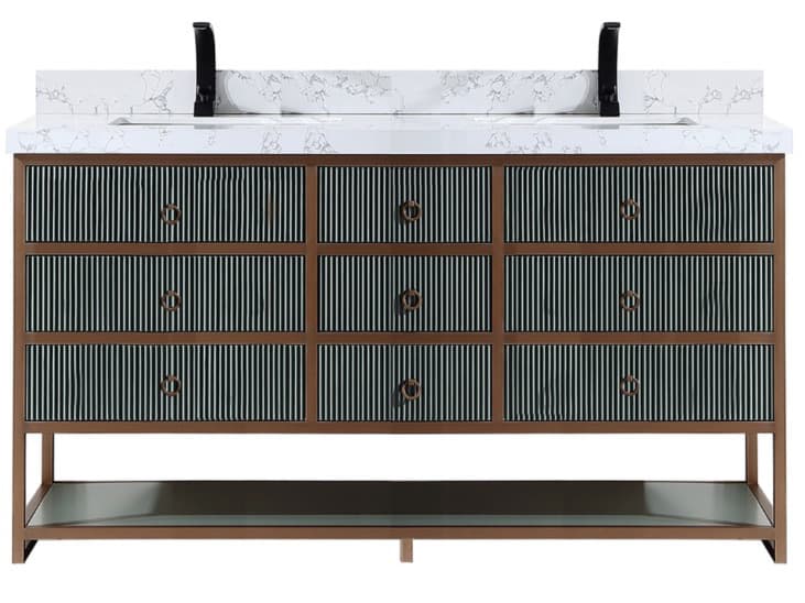 Legion Furniture Wk Series Pewter Green Vanity