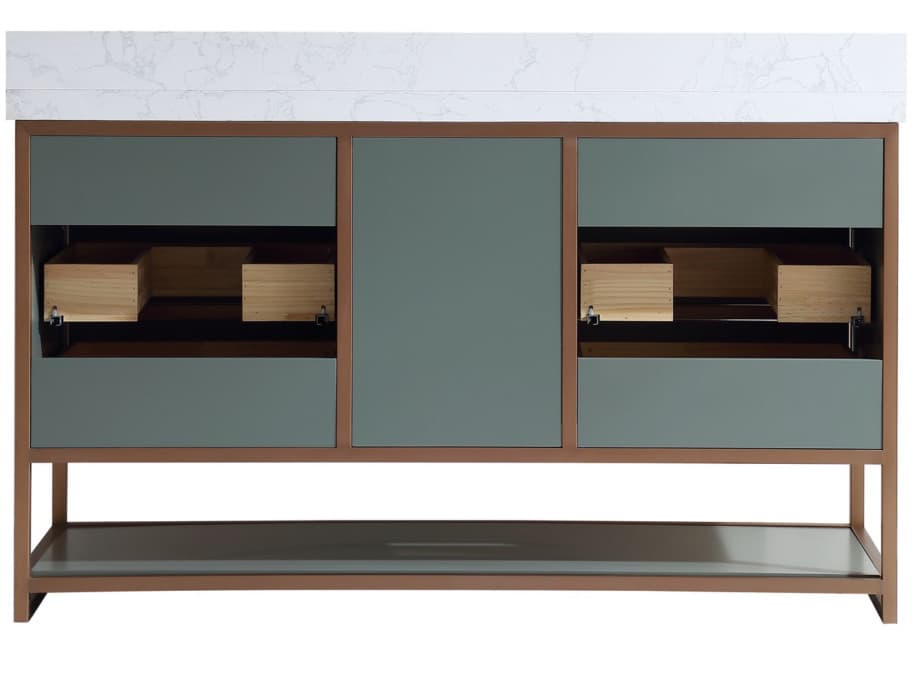 Legion Furniture Wk Series Pewter Green Vanity