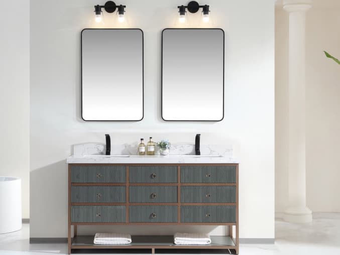 Legion Furniture Wk Series Pewter Green Vanity