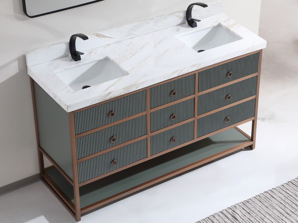 Legion Furniture Wk Series Pewter Green Vanity