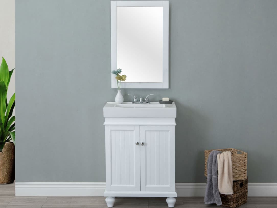 Legion Furniture Wlf Series Sink Vanity White Wall Mirror Vertical