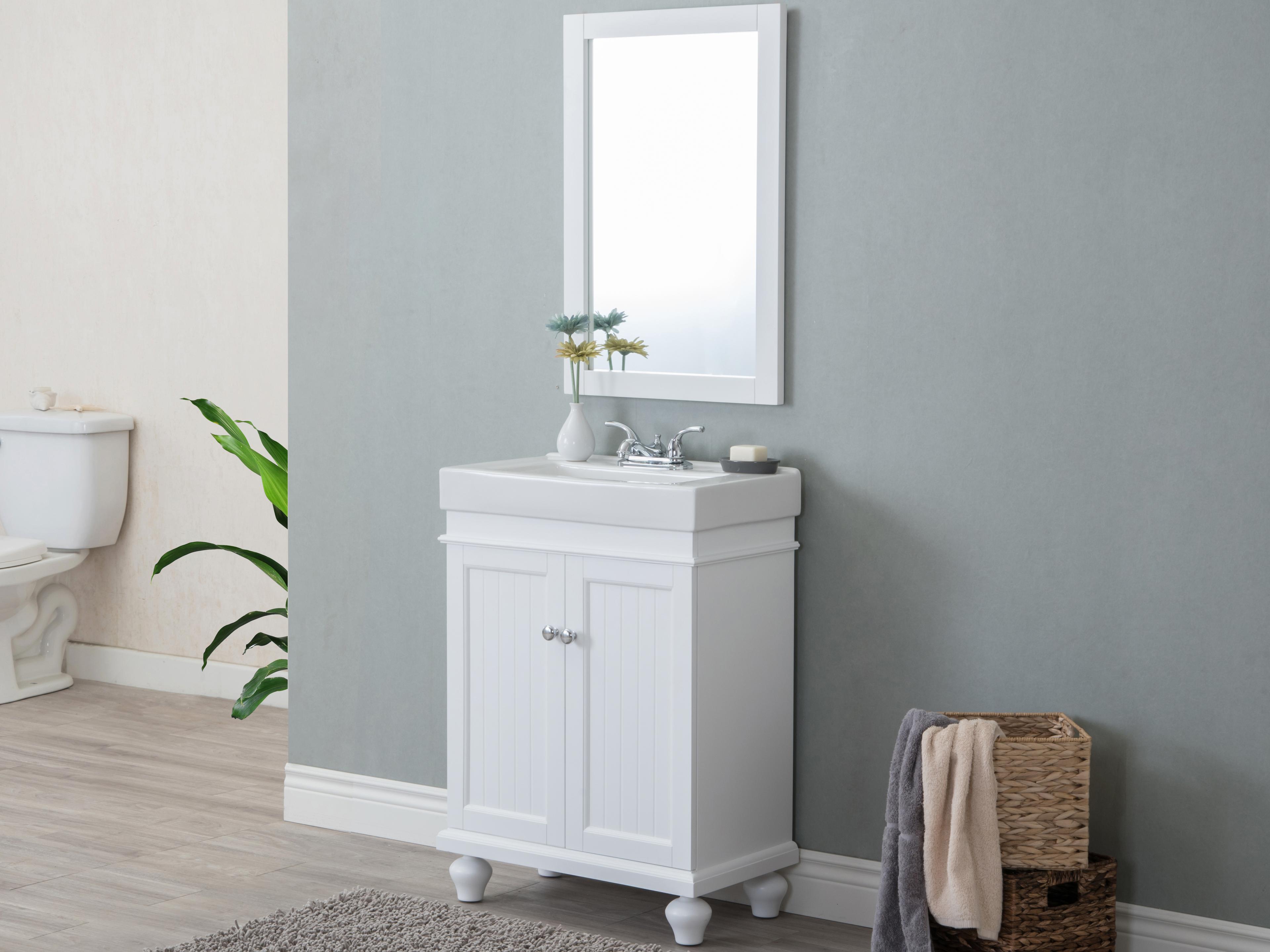 Legion Furniture Wlf Series Sink Vanity White Wall Mirror Vertical
