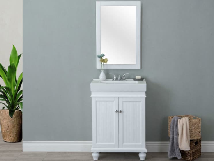 Legion Furniture Wlf Series Sink Vanity Antique Coffee Wall Mirror Rectangular