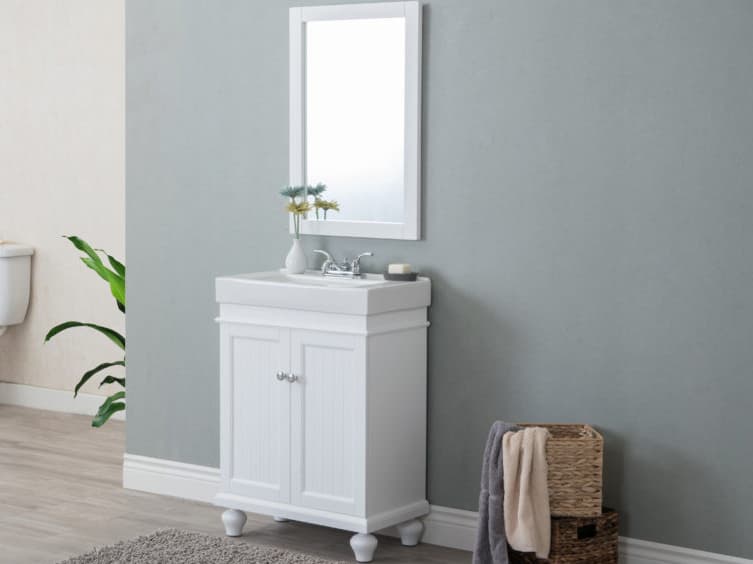 Legion Furniture Wlf Series Sink Vanity Antique Coffee Wall Mirror Rectangular