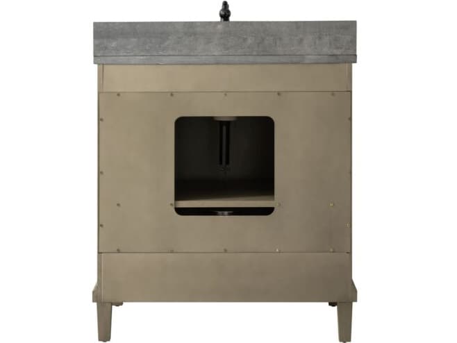 Legion Furniture Wlf Series Antique Gray Vanity With Blue Limestone Top