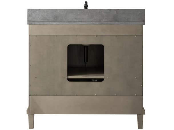 Legion Furniture Wlf Series Antique Gray Vanity With Blue Limestone Top